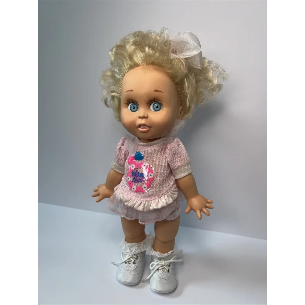 Vintage 1990 Galoob Baby Face So Innocent Cynthia #7 Original Top Blue Eyes